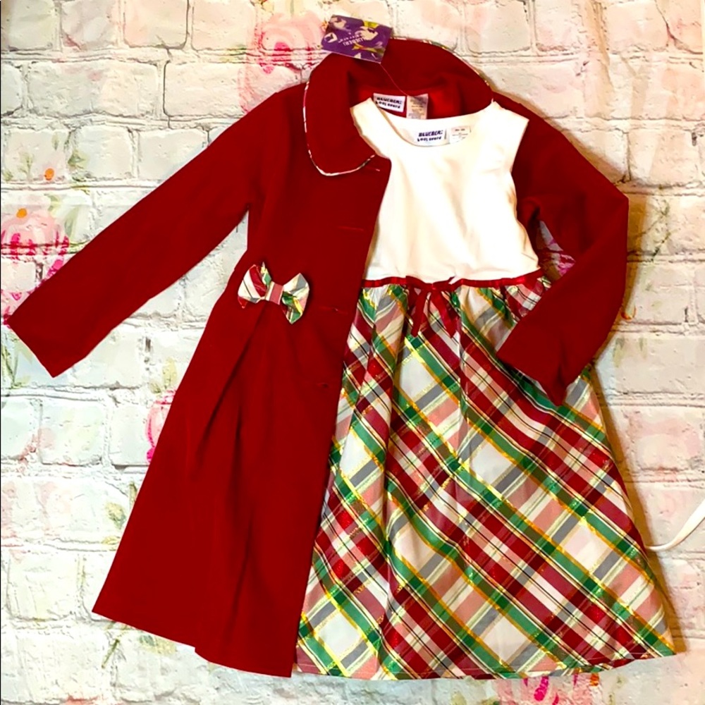 Blueberi Boulevard Christmas Dress & Coat